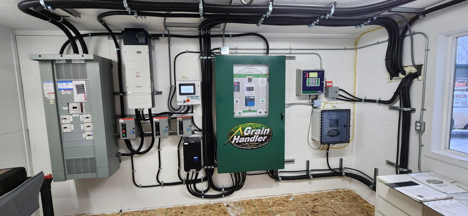 Agricultural grain handling control system and motor controls